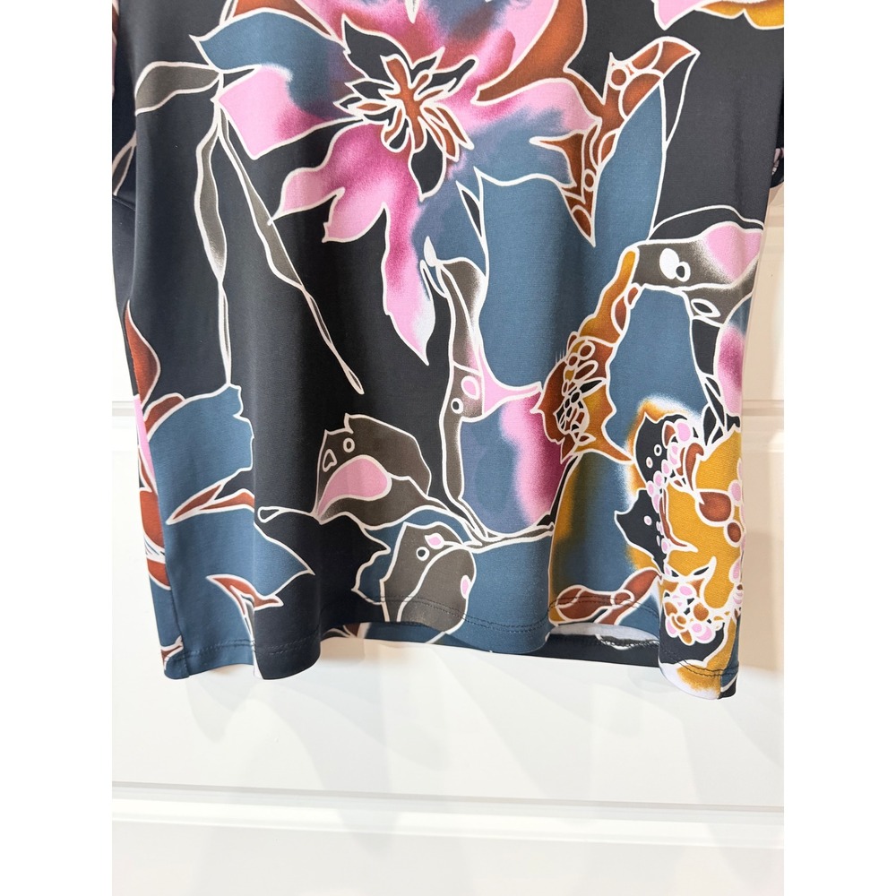 In Cahoots Multicolor Floral Print Short Sleeve Top Medium Fairycore Y2K - Picture 4 of 7
